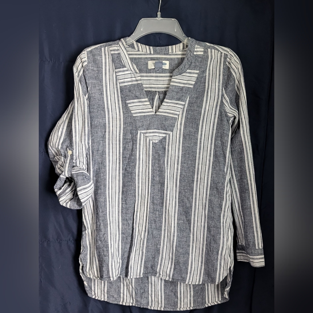 Old Navy Black and White Striped Tunic